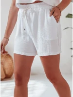 Dámske biele šortky HOT VIBE FashionStreet SY0444 Dámske biele šortky HOT VIBE FashionStreet SY0444