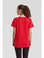 Tričko Fruit of the Loom Pure Cotton T z hrubej bio bavlny 16.1362, farba cranberry