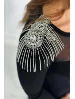 Pletené šaty s jedným ramenom čierne