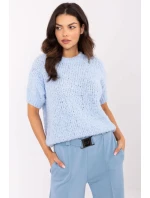 Sveter s krátkym rukávom model 206943 Taliansko Moda Sveter s krátkym rukávom model 206943 Taliansko Moda