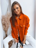 Dámska košeľová bunda ALEXANDRIA oranžová FashionStreet TY3602 Dámska košeľová bunda ALEXANDRIA oranžová FashionStreet TY3602