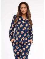 Cornette pyžamo 482/459 Teddy 5 dĺžka/r Vianoce S-2XL dámske nezapnuté