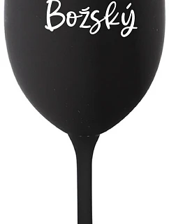 Pán Boh - čierny pohár na víno 350 ml