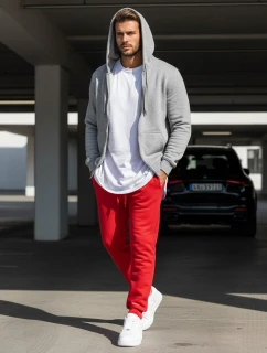 FashionStreet pánske červené tepláky UX2708