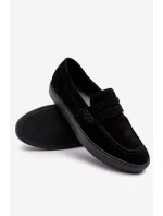 Pánske semišové mokasíny Zazoo 1574 Black