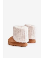 Dziecięce Botki Śniegowce Z Futerkiem Camel Crisie