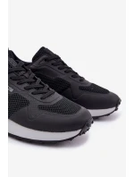 Sneakersy Męskie Na Platformie Big Star RR174361 Hi-Poly System Czarne