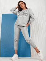 Dámska tepláková súprava NOTHING light grey FashionStreet AY0761 Dámska tepláková súprava NOTHING light grey FashionStreet AY0761