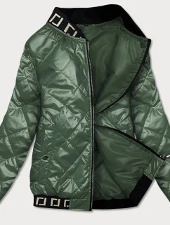 Zelená dámska bunda bomber (B9798-10)