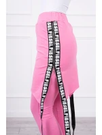 Nohavice/oblek s nápisom selfie svetlo ružový