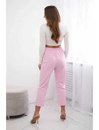 Nohavice nové punto s reťazou svetlo ružové Nohavice nové punto s reťazou svetlo ružové