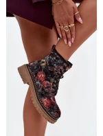 Wzorzyste Botki Damskie Ocieplane Artiker 57C1054 Czarne