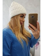 Fleecová čiapka K204 biela