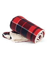 K-up KP 431 Fleecová deka Sherpa 20.0431 red/navy K-up KP 431 Fleecová deka Sherpa 20.0431 red/navy