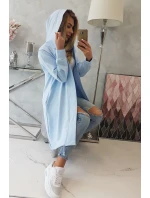 Modrá bunda s potlačou