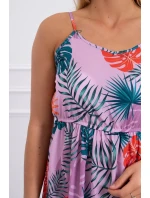 Šaty s motívom listov fialovej