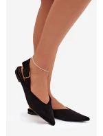 Dámské baleríny s přezkou Černé Tanelia