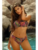 Dámske dvojdielne plavky Palermo 1 S730PA1-1 Black with Leaves - Self