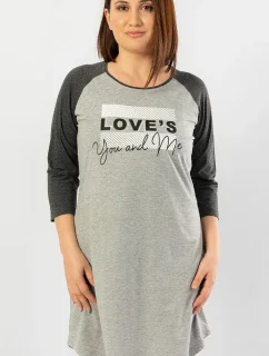 Dámska nočná košeľa s trojštvrťovými rukávmi Ty a ja