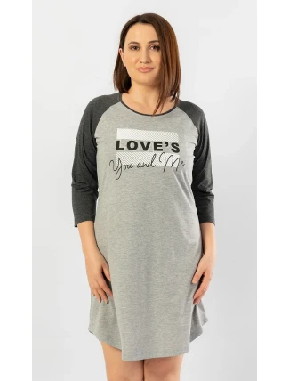 Dámska nočná košeľa s trojštvrťovými rukávmi Ty a ja