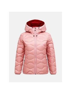 Dámska péřová bunda PEAK PERFORMANCE, model Helium Down Hood Jacket, ružová farba