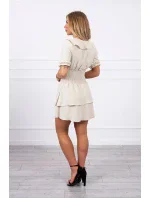 Béžové šaty do pása