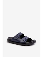Lekkie Klapki Męskie Z Klamrami Big Star NN174593 Granatowe