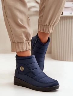 Śniegowce Damskie Ocieplane Granatowe Helis