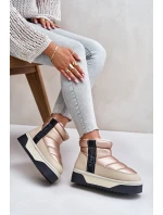 Niskie Śniegowce Na Grubej Podeszwie D.Franklin DFSH371010 Beżowe