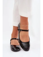 Lakierowane Baleriny Z Paskiem Czarne Arrivara