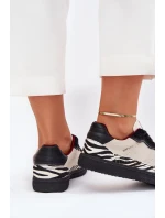 Sneakersy Damskie Daniel Lopez Just Dare SS2D4015 Zebra Beżowe