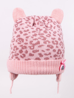 Yoclub Dievčenské zimné čiapky CZZ-0421G-AA20 Pink