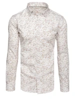 Pánska ležérna biela košeľa FashionStreet DX2636 Pánska ležérna biela košeľa FashionStreet DX2636