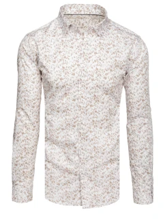 Pánska ležérna biela košeľa FashionStreet DX2636