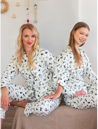 Pyžamo Key LNS 921 B26, s dlhými rukávmi, veľkosti XS–XL, zapínacie Pyžamo Key LNS 921 B26, s dlhými rukávmi, veľkosti XS–XL, zapínacie
