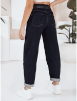 Dámske tmavomodré džínsy balónového strihu FashionStreet UY2766