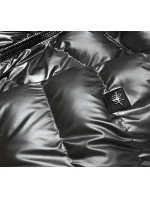 Strieborná prešívaná bunda pre prechodné obdobie (BR9790-70)