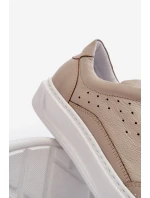 Pánska kožená športová obuv Zazoo 1544 beige