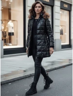 WINTERZIP dámska prešívaná zimná bunda s kapucňou čierna FashionStreet TY4568z