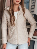 Dámska prechodná prešívaná bunda ENZIOK beige FashionStreet TY4865
