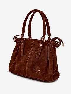 Kožená kabelka z ekologické semiše Camel Vessia