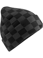 Beechfield B 531 Pletená čiapka „Checkerboard“ 53.0531 čierna/sivá