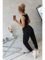Súprava top+nohavice čierna