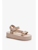 Sandále NN274A528 beige - Krok vo veľkom štýle Sandále NN274A528 beige - Krok vo veľkom štýle