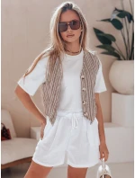 Dámske šortky RELAX TIME white FashionStreet SY0462 Dámske šortky RELAX TIME white FashionStreet SY0462