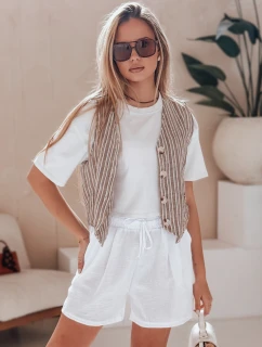Dámske šortky RELAX TIME white FashionStreet SY0462