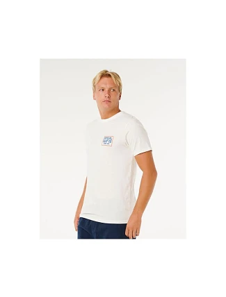 Pánske tričko RIP CURL Pacific Rinse Sunrise Tee, biele Pánske tričko RIP CURL Pacific Rinse Sunrise Tee, biele