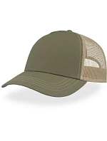 Atlantis Headwear Rapper Canvas-S 5-panelová truckerová čiapka 33.0234 olivová/khaki Atlantis Headwear Rapper Canvas-S 5-panelová truckerová čiapka 33.0234 olivová/khaki