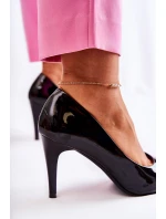 Klasyczne Lakierowane Szpilki Czarne Magically