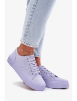 Dámske textilné tenisky Big Star - fialové